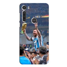 Чехлы Лео Месси Аргентина для Motorola Moto G8 (Месси король)