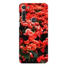 Чохли з квітами для Motorola MOTO G8 (VPrint) (Квіти червоні)