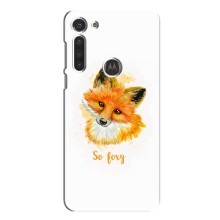 Чехлы с картинкой Лисички для Motorola MOTO G8 (VPrint) (Девочка Лиса)