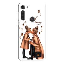 Чохол з друком для Motorola MOTO G8 - (Мама з дитинкою) (AlphaPrint) (Донька і мама)
