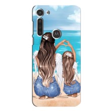 Чохол з друком для Motorola MOTO G8 - (Мама з дитинкою) (AlphaPrint) (Мама з донькою)