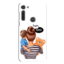 Чохол з друком для Motorola MOTO G8 - (Мама з дитинкою) (AlphaPrint) (Мама з синочком)