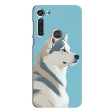 Чохол з Хаскі Motorola Moto G8 - (AlphaPrint) (Хаскі арт)
