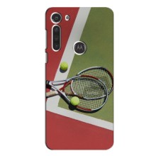 Чохли з прінтом Спортивна тематика для Motorola Moto G8 – Ракетки теніс