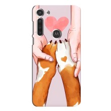 Чехлы с собаками для Motorola MOTO G8 (VPrint) (Любовь к собакам)