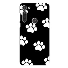 Чехлы с собаками для Motorola MOTO G8 (VPrint) (Следы собаки)