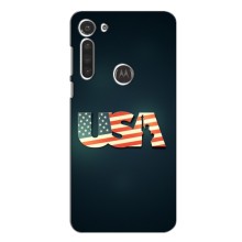 Чехол Флаг USA для Motorola Moto G8 (USA)