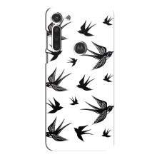 Чохол з пташками на Motorola MOTO G8 (VPrint) (Ластівки)