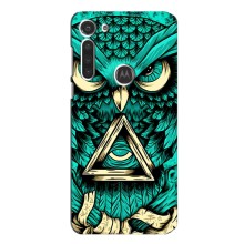 Чохол з пташками на Motorola MOTO G8 (VPrint) (Сова з оком)