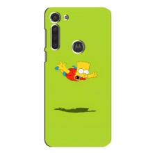 Чехол с Симпсонами для Motorola MOTO G8 (VPrint) (Барт Симпсон)