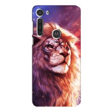 Чохол з картинкою ЛЕВ для Motorola MOTO G8 (VPrint) (Красочний Лев)