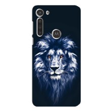 Чохол з картинкою ЛЕВ для Motorola MOTO G8 (VPrint) (Синій Лев)