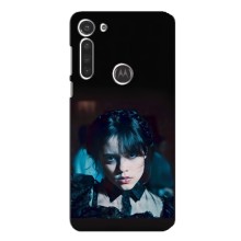 Чехлы Венсдей на Motorola MOTO G8 Уэнсдей (AlphaPrint) (взгляд Уэнздей)