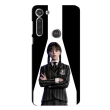 Чехлы Венсдей на Motorola MOTO G8 Уэнсдей (AlphaPrint) (W-Wednesday)