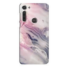 Мраморный чехол на Motorola MOTO G8 (VPrint) (Пурпурный Мрамор)