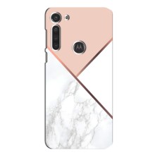 Мраморный чехол на Motorola MOTO G8 (VPrint) (Тройной мрамор)