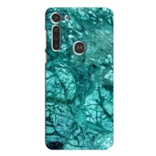 Мраморный чехол на Motorola MOTO G8 (VPrint) (Зеленый мрамор)
