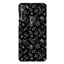 Новорічні, Святкові Чохли для Motorola MOTO G8 - 2024 год (Новорічний фон)