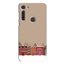 Новорічні, Святкові Чохли для Motorola MOTO G8 - 2024 год (Зимове місто)