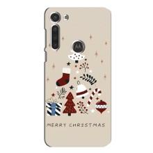 Рождественские Чехлы для Motorola MOTO G8 (VPrint) (Merry Christmas)