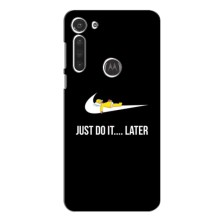 Силиконовый Чехол на Motorola MOTO G8 с картинкой Nike – Later