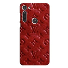 Текстурный Чехол Louis Vuitton для Мото Джи 8 – Красный ЛВ