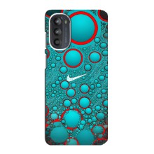 Силиконовый Чехол на Motorola MOTO G82 с картинкой Nike (Найк зеленый)