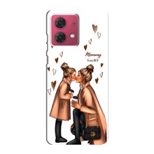 Чохол з друком для Motorola MOTO G84 - (Мама з дитинкою) (AlphaPrint) (Донька і мама)