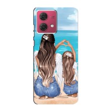 Чохол з друком для Motorola MOTO G84 - (Мама з дитинкою) (AlphaPrint) (Мама з донькою)