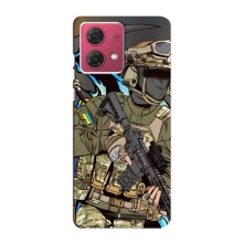 Чехлы с картинкой ЗСУ для Motorola MOTO G84 (AlphaPrint) (Воїн ЗСУ)