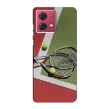 Чехлы с принтом Спортивная тематика для Motorola MOTO G84 – Ракетки теннис