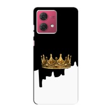 Чехол (Корона на чёрном фоне) для Мото Джи84 (Золотая корона)