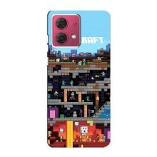 Чохол Майнкрафт на Motorola MOTO G84 (AlphaPrint) Minecraft (фон Minecraft)