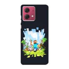 Чохол Майнкрафт на Motorola MOTO G84 (AlphaPrint) Minecraft (персонажі Minecraft)