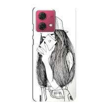 Чохол з друком для Motorola MOTO G84 - (Мода) (AlphaPrint) (Фото дівчини)