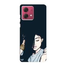 Чохол з друком для Motorola MOTO G84 - (Мода) (AlphaPrint) (Гарна дівчина)