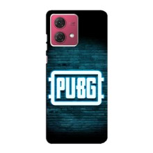 Чеjхол PUBG для Моторола МОТО G84 (AlphaPrint) (Лого PUBG)