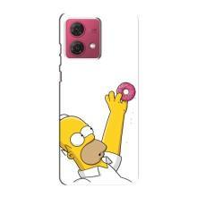 Чjхол з Сімпсонами для Motorola MOTO G84 (VPrint) (Гомер з пончиком)