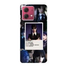 Чохли Венсдей на Motorola MOTO G84 Уенсдей (AlphaPrint) (колаж Венздей)