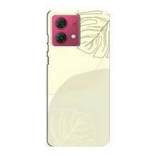 Чехол цветочный дизайн для Motorola MOTO G84 – Зелёный фон