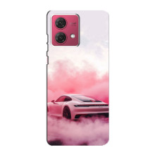 Чохол з авто Порше для Motorola MOTO G84 – Рожевий Порше