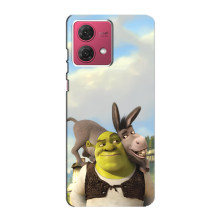 Чохол з мультфільмом Шрек на Motorola MOTO G84 – Шрек і осел