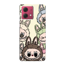 Чехол с Лабубу на Motorola MOTO G84 – Коллаж Лабубу