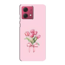 Чохол з розовим принтом для Motorola MOTO G84 (Букет квітів)