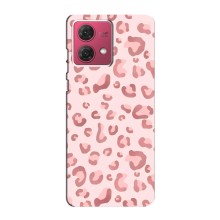 Чохол з розовим принтом для Motorola MOTO G84 (Рожевий леопард)