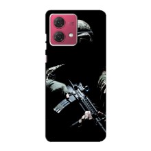 Чехол с украинским воином на Motorola MOTO G84 – Украинский снайпер