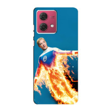 Чохол з принтом Фантастична четвірка для Motorola MOTO G84 – Людина-факел