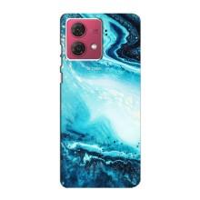 Мраморний чехол на Motorola MOTO G84 (VPrint) (Блакитний мрамор)