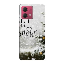 Новорічні, Святкові Чохли для Motorola MOTO G84 - 2024 год (Let it snow)