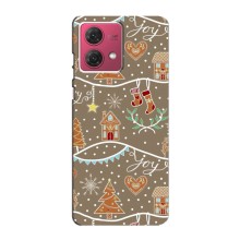 Новорічні, Святкові Чохли для Motorola MOTO G84 - 2024 год (Новорічні пряники)